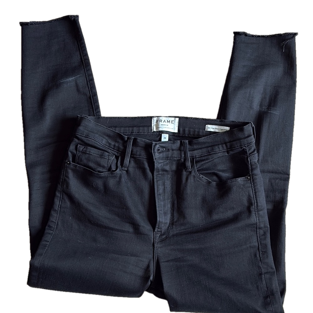 Frame Denim Women's Black ali high rise cigarette size 29